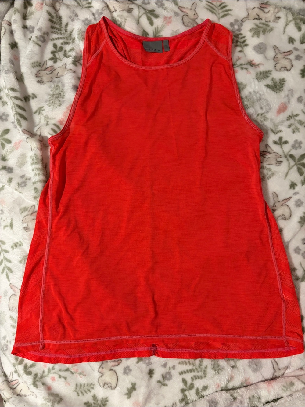 athletica Bright Red Athletic Mesh Tank